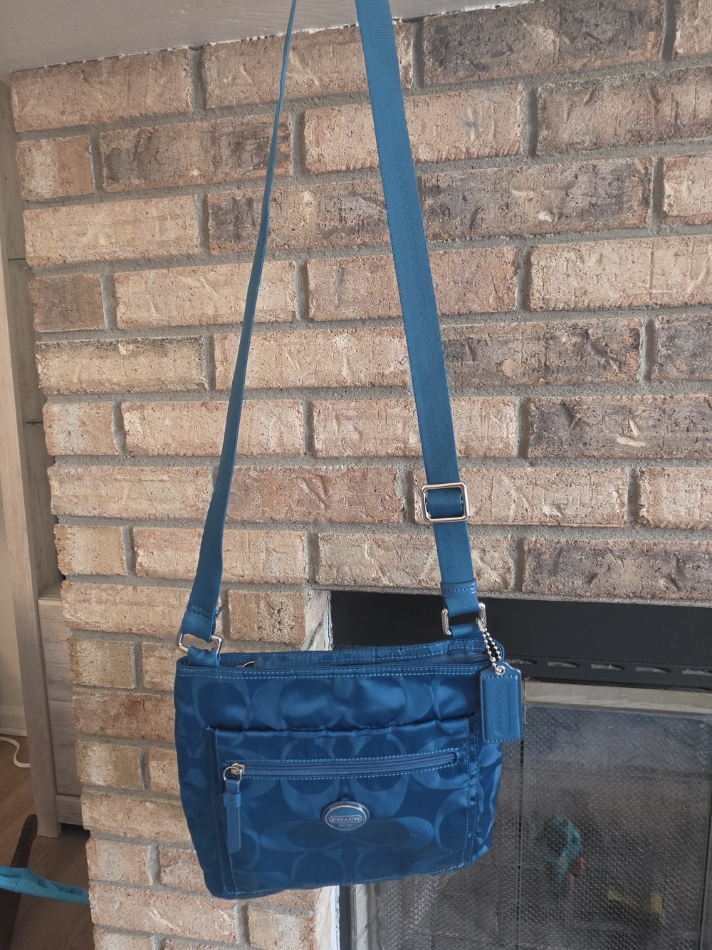 Coach Teal Signature Crossbody Bag
